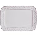Home Essentials & Beyond Inc Home Essentials & Beyond 64563 12 in. Petite Fleur Rectangle Plate; Ant White 64563